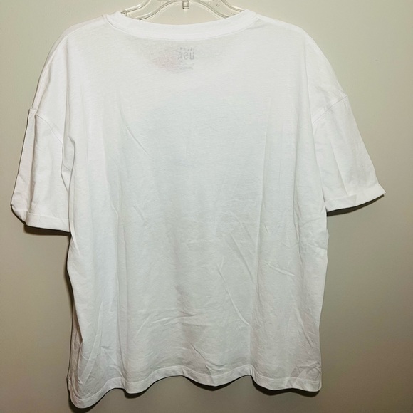 Team USA Olympics Short Sleeve T Shirt Womens XL White Let The Games Begin NWT - Picture 3 of 10